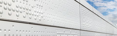 Embossed and anodised aluminium sheets from RMIG used for Oslo Opera House